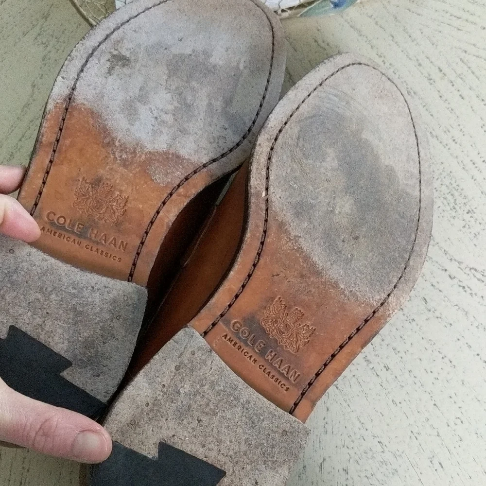 Cole Haan Brown Leather Slip-On Loafers - Picture 4 of 5